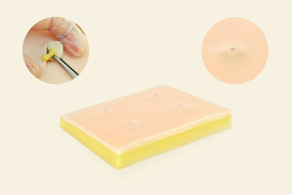 Piel de simulación con quistes sebáceos